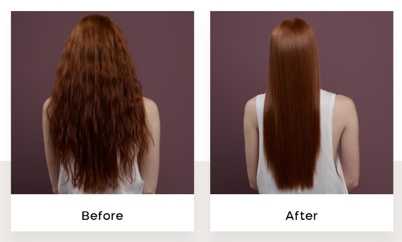 Keratin Treatment Before and After Bournemouth Hair Salon Lisse Design
