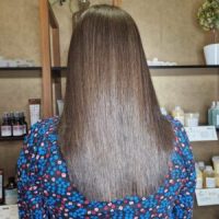 Sleek shiny hair Bournemout hairdressers